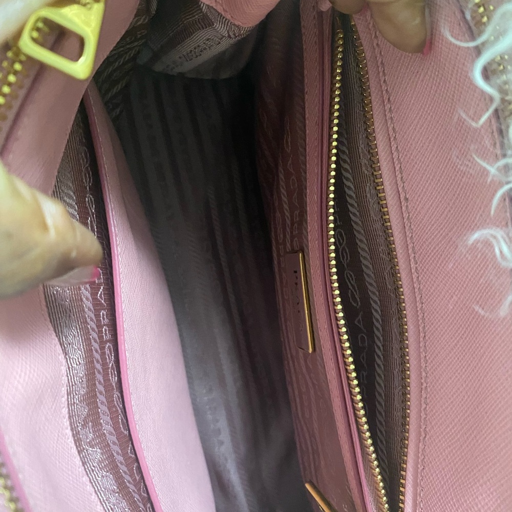 Prada Pink Saffiano Leather Satchel - Picture 4 of 15